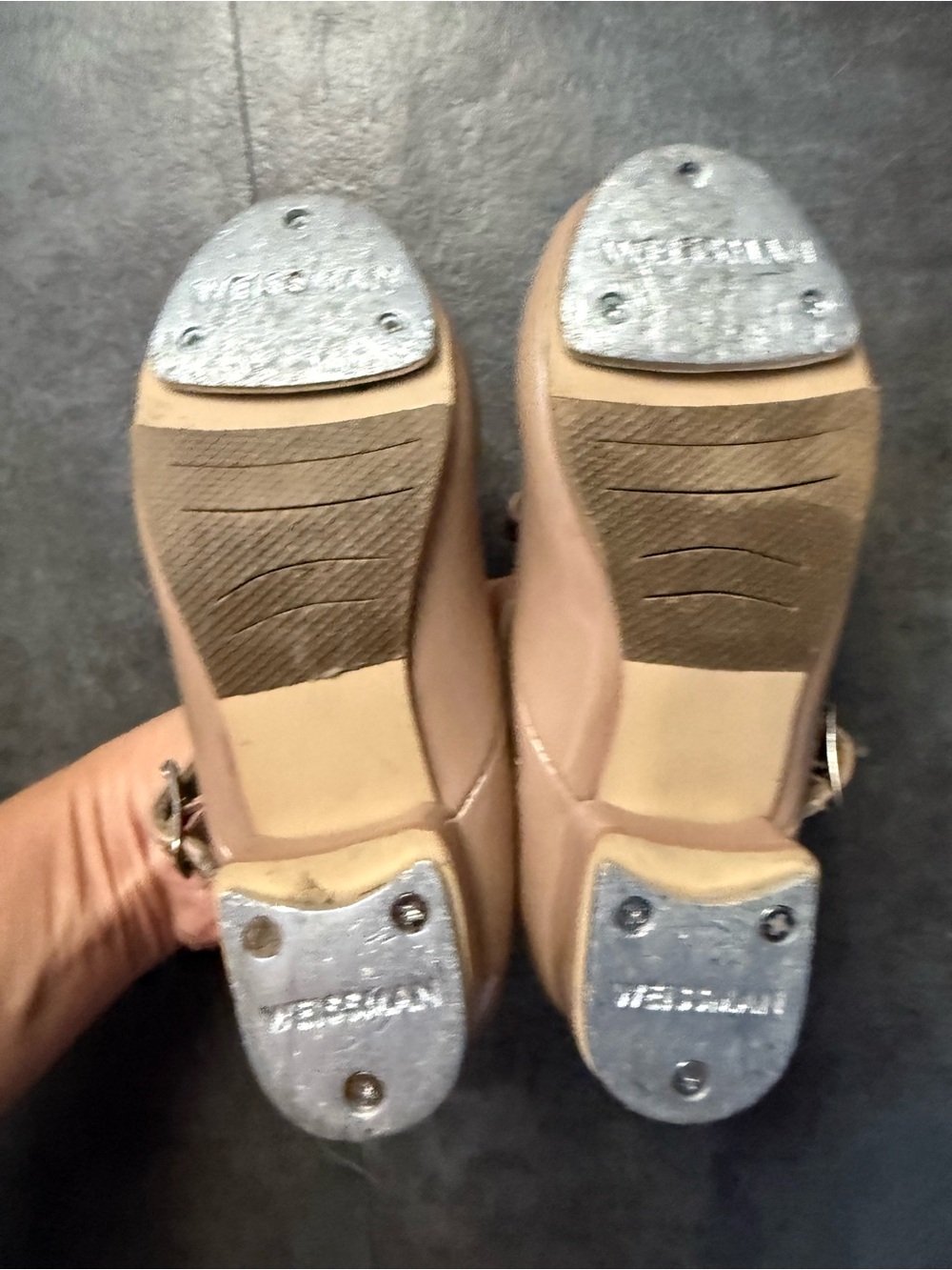Child nude tan beige tap shoes